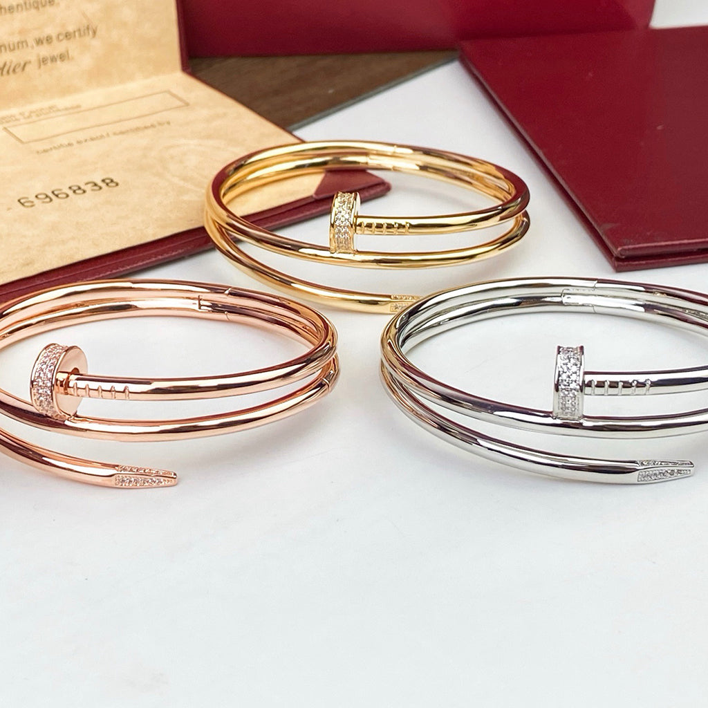 [OrnoraJewelry]JUSTE BRACELET 3.5MM DOUBLE ROW DIAMOND