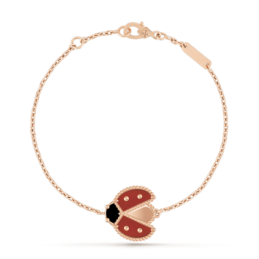 [OrnoraJewelry]LUCKY SPRING 1 MOTIF PINK GOLD BRACELET