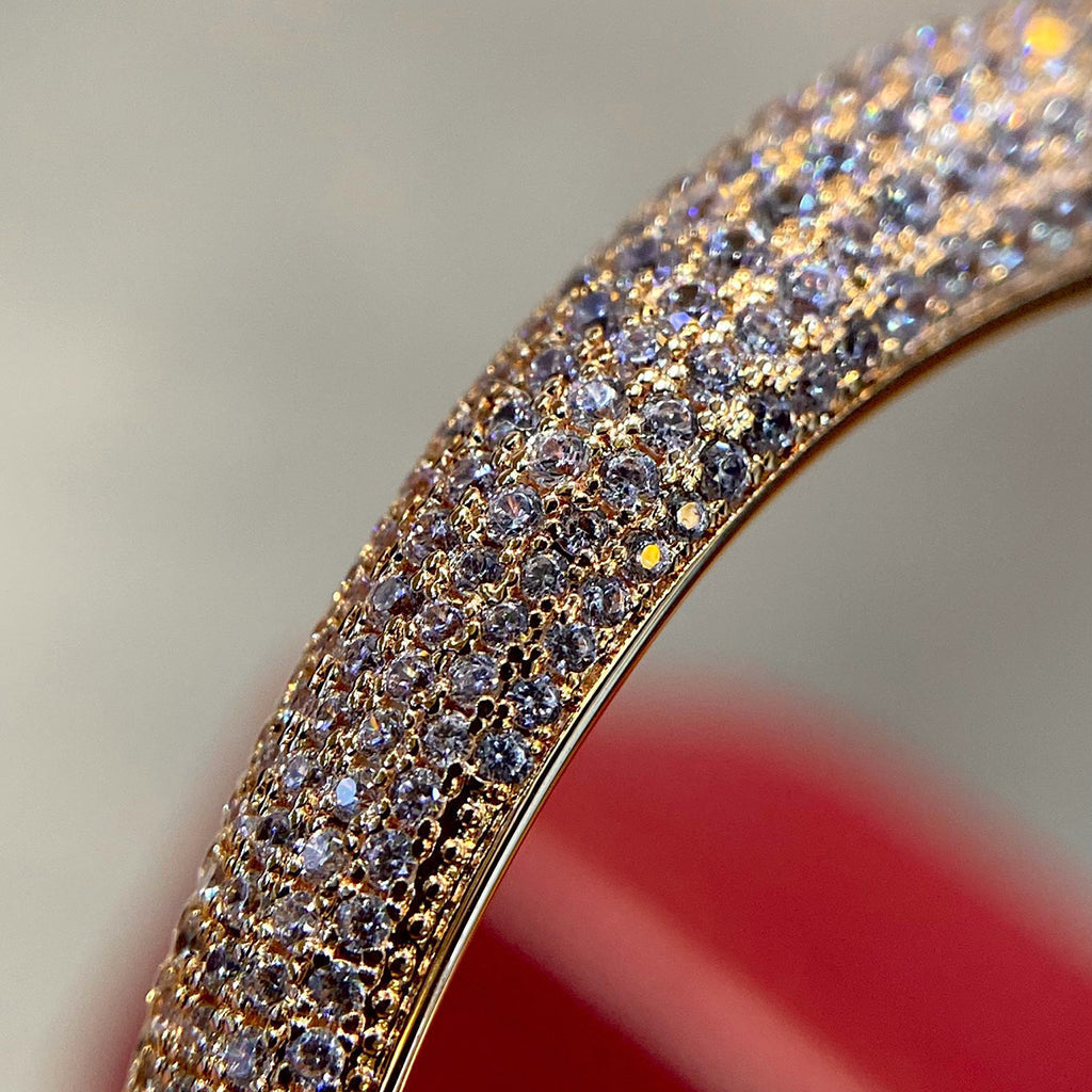 [OrnoraJewelry]PANTHERE HALF DIAMOND OPEN BRACELET