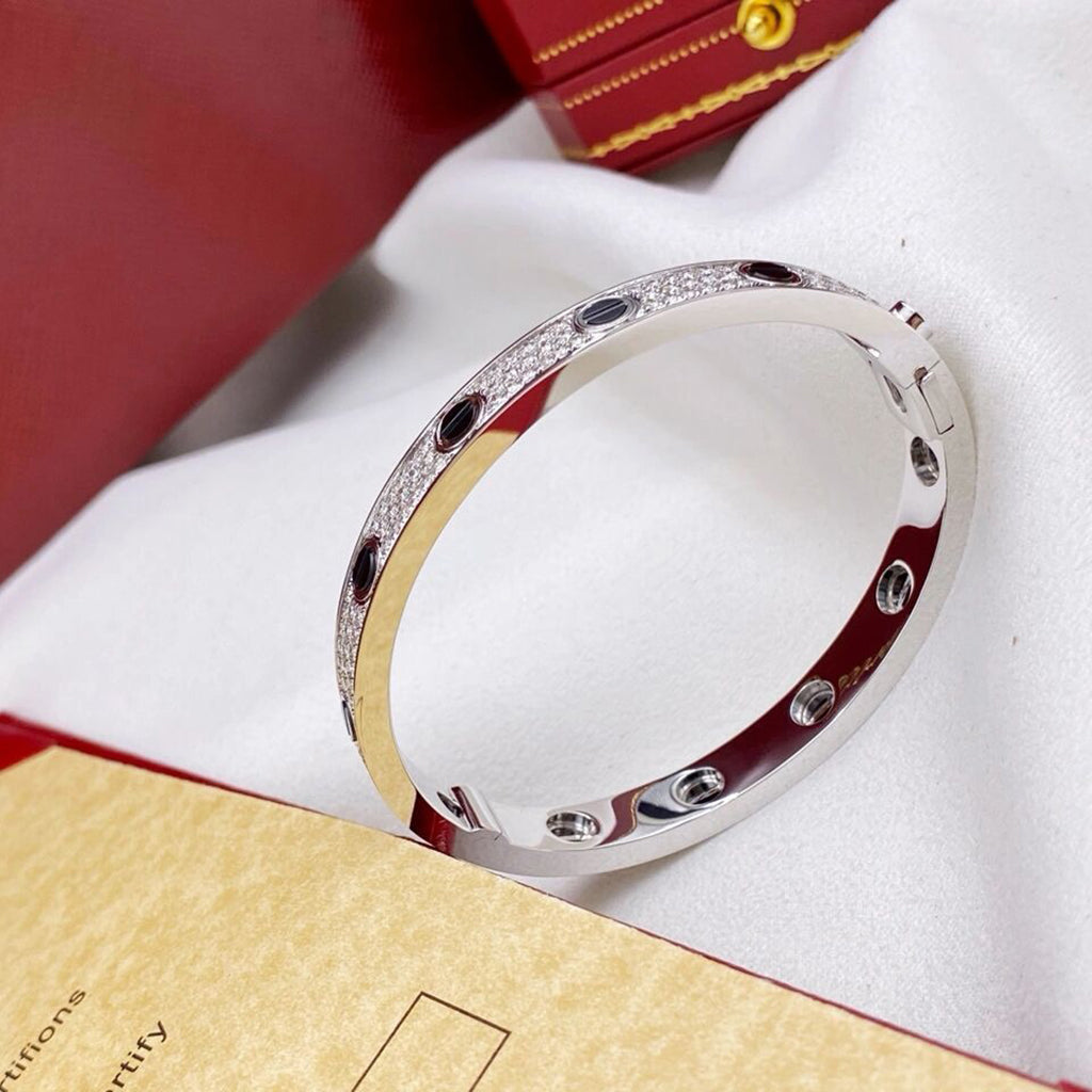 [OrnoraJewelry]LOVE BRACELET 6.1MM DIAMOND-PAVED CERAMIC