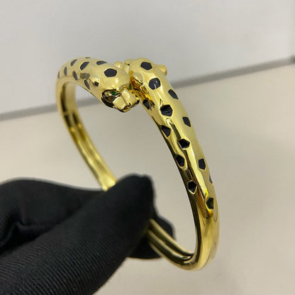 [OrnoraJewelry]PANTHERE DOUBLE HEADED OPEN BRACELET