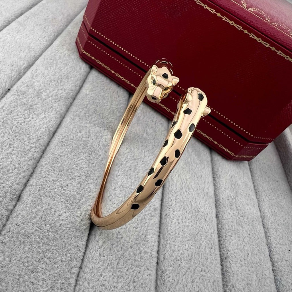[OrnoraJewelry]PANTHERE DOUBLE HEADED OPEN BRACELET