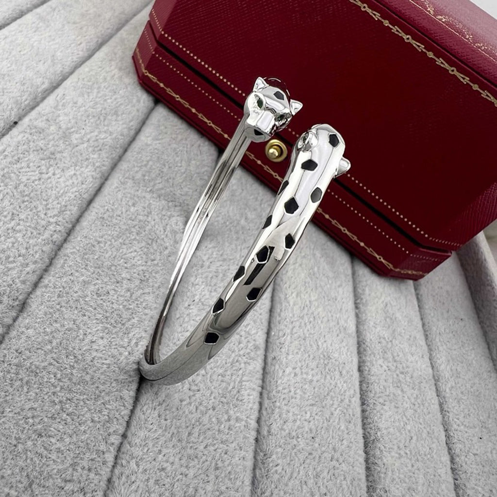 [OrnoraJewelry]PANTHERE DOUBLE HEADED OPEN BRACELET