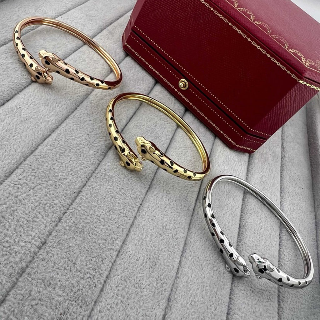 [OrnoraJewelry]PANTHERE DOUBLE HEADED OPEN BRACELET