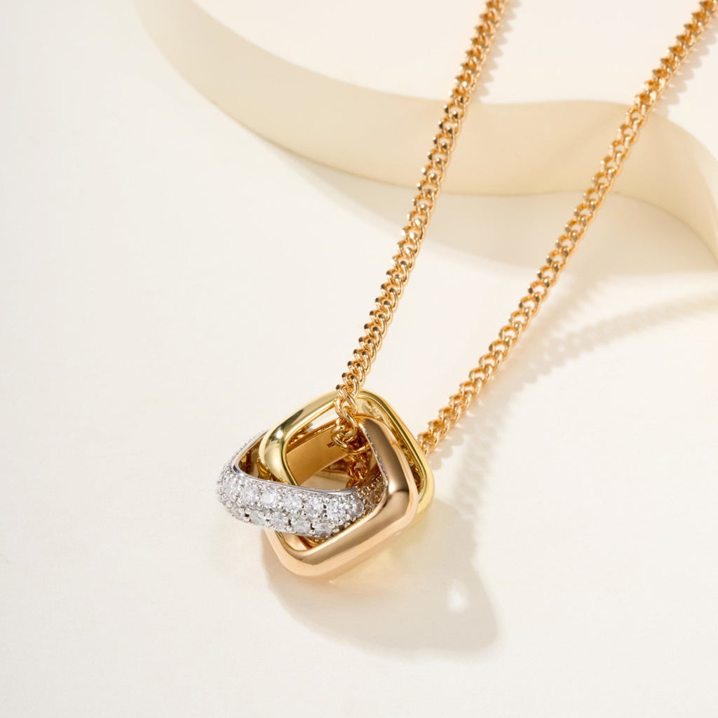 [OrnoraJewelry]TRINITY CUSHION NECKLACE COLLECTION