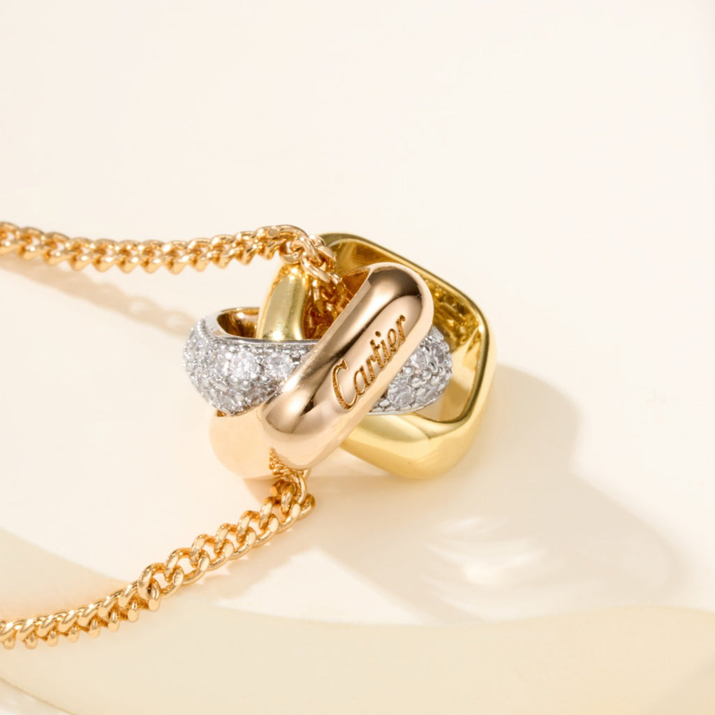 [OrnoraJewelry]TRINITY CUSHION NECKLACE COLLECTION