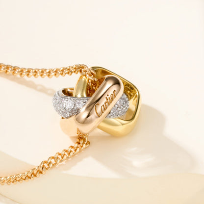 [OrnoraJewelry]TRINITY CUSHION NECKLACE COLLECTION