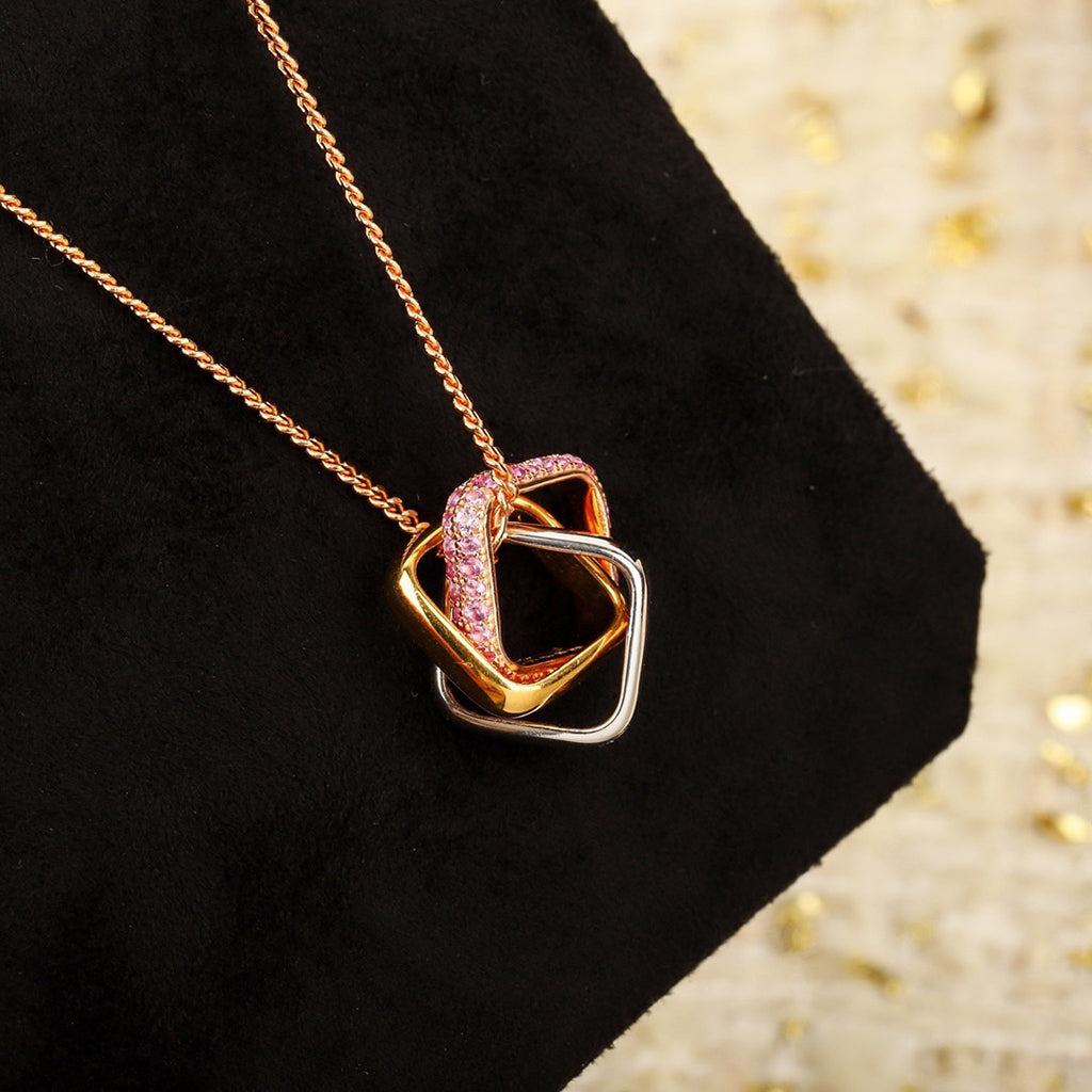 [OrnoraJewelry]TRINITY CUSHION NECKLACE COLLECTION