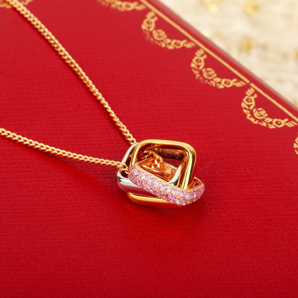 [OrnoraJewelry]TRINITY CUSHION NECKLACE COLLECTION