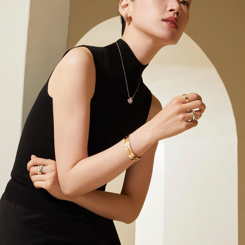 [OrnoraJewelry]TRINITY CUSHION NECKLACE COLLECTION