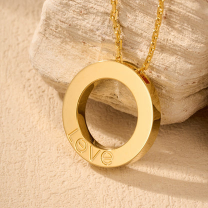 [OrnoraJewelry]LOVE NECKLACE 16MM  FULL DIAMOND