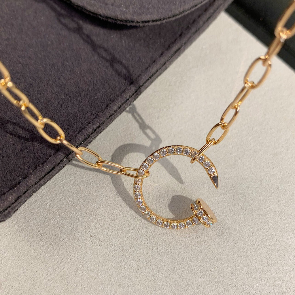 [OrnoraJewelry]JUSTE NECKLACE FULL DIAMONDS
