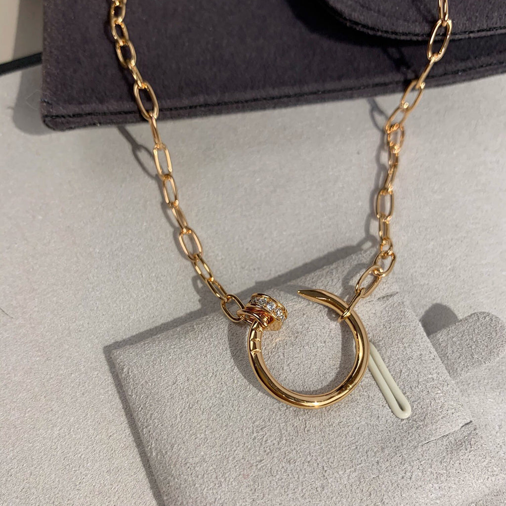 [OrnoraJewelry]JUSTE NECKLACE FULL DIAMONDS