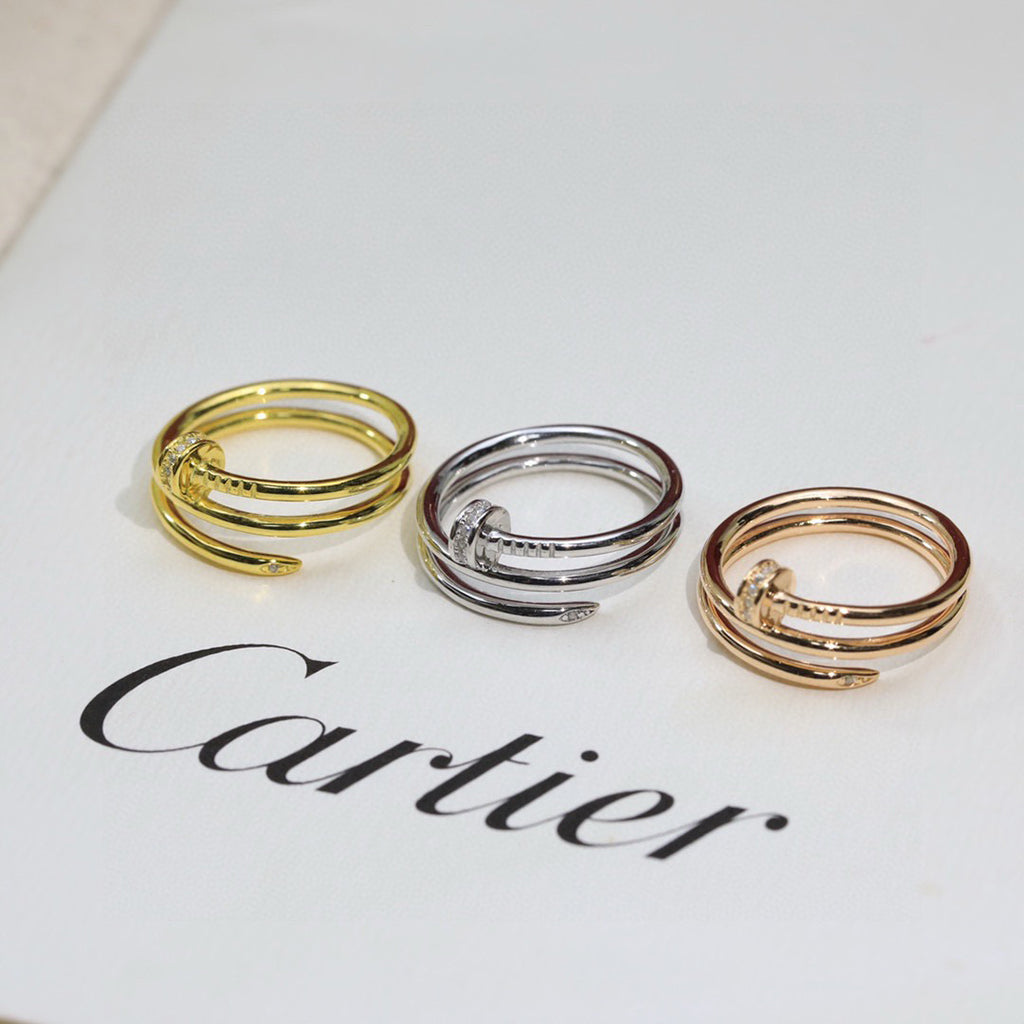 [OrnoraJewelry]JUSTE RING 4.8MM HALF DIAMOND