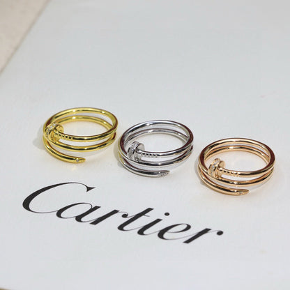 [OrnoraJewelry]JUSTE RING 4.8MM HALF DIAMOND