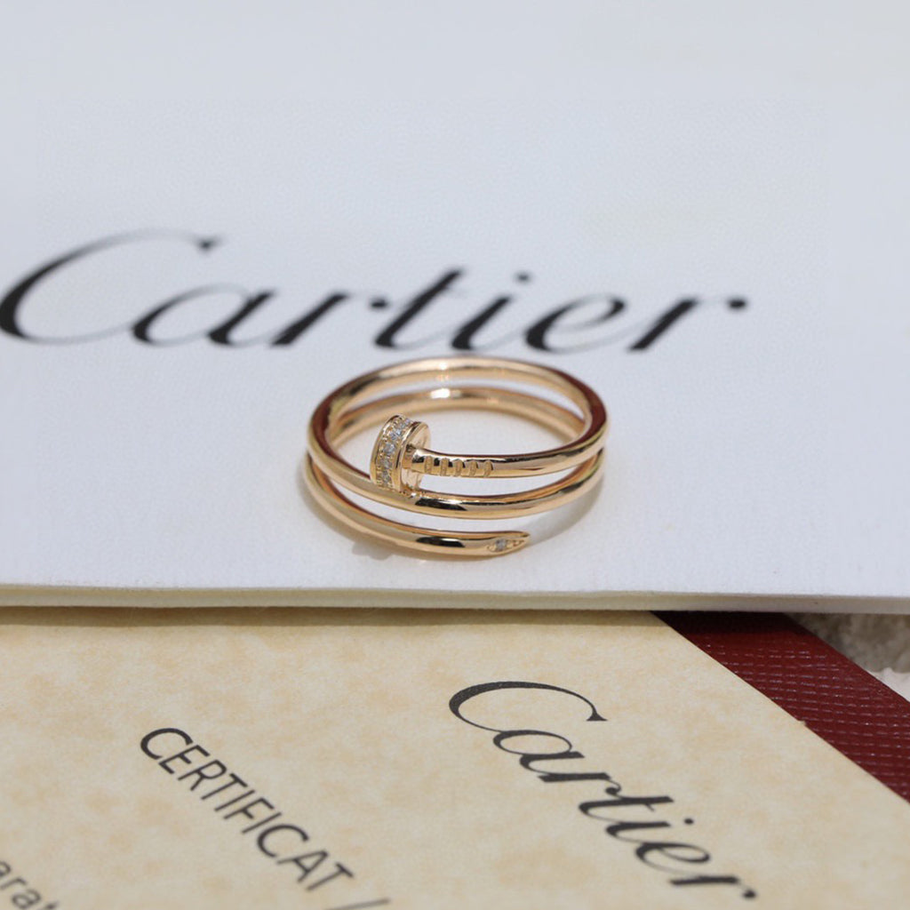 [OrnoraJewelry]JUSTE RING 4.8MM HALF DIAMOND