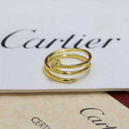 [OrnoraJewelry]JUSTE RING 4.8MM HALF DIAMOND