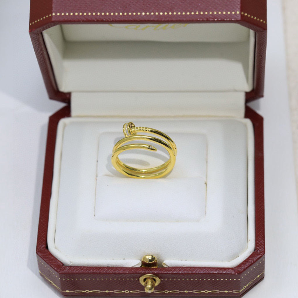 [OrnoraJewelry]JUSTE RING 4.8MM HALF DIAMOND