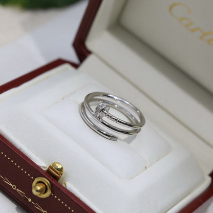 [OrnoraJewelry]JUSTE RING 4.8MM HALF DIAMOND