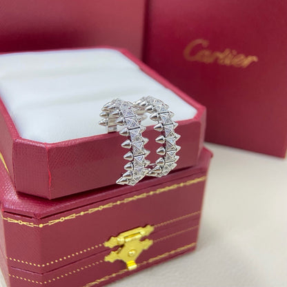 [OrnoraJewelry]CLASH 6.4MM FULL DIAMOND SMALL EARRINGS