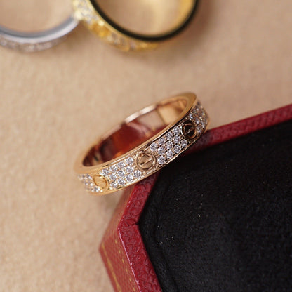 [OrnoraJewelry]LOVE RING 4.0MM DIAMOND PAVED