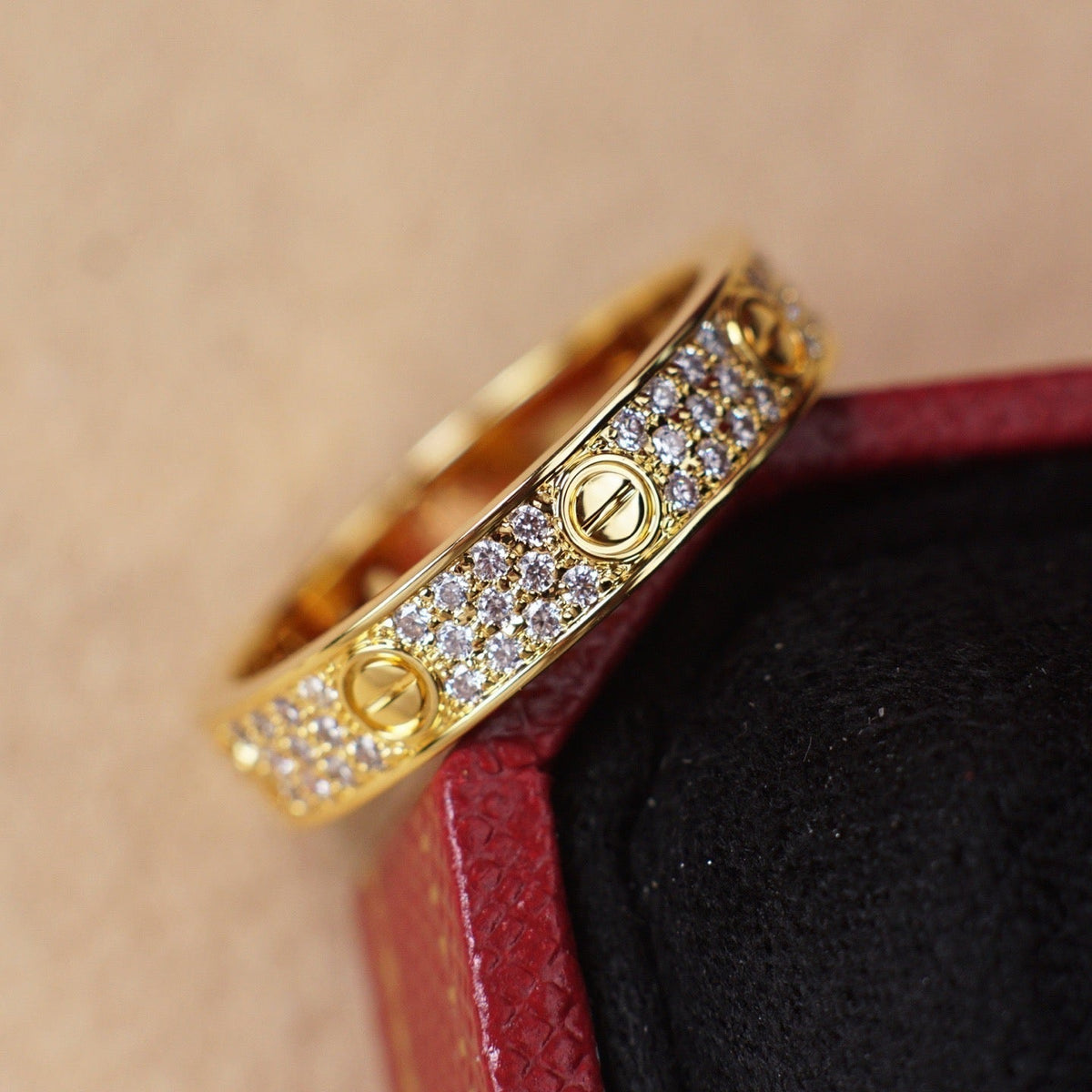 [OrnoraJewelry]LOVE RING 4.0MM DIAMOND PAVED