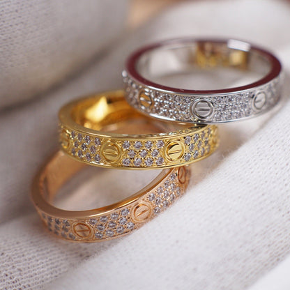 [OrnoraJewelry]LOVE RING 4.0MM DIAMOND PAVED