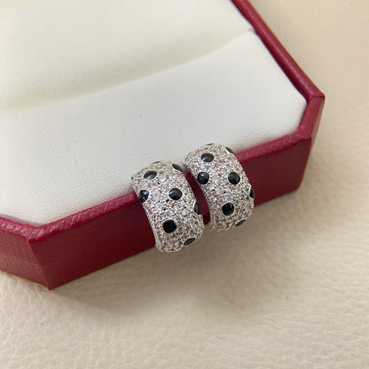 [OrnoraJewelry]PANTHERE MINI FULL DIAMOND EARRINGS