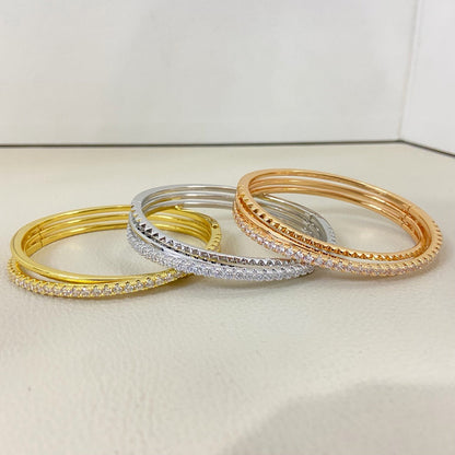 [OrnoraJewelry]ETINCELLE HALF-PAVED DIAMOND BRACELET