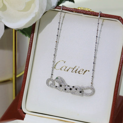 [OrnoraJewelry]PANTHERE PAVED DIAMOND NECKLACE