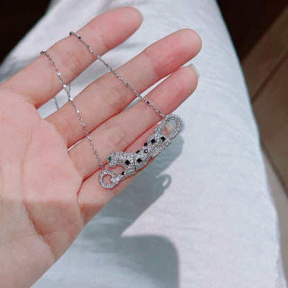 [OrnoraJewelry]PANTHERE PAVED DIAMOND NECKLACE