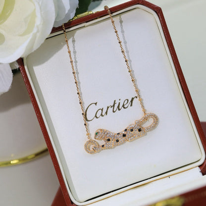 [OrnoraJewelry]PANTHERE PAVED DIAMOND NECKLACE