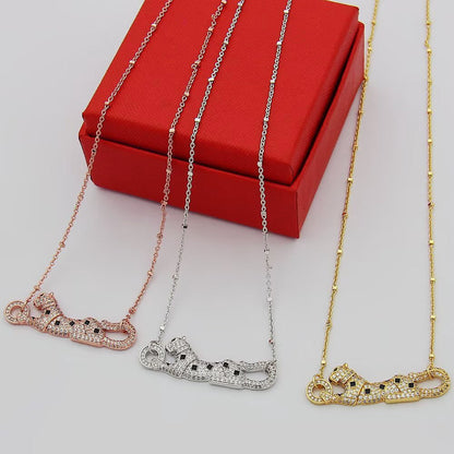 [OrnoraJewelry]PANTHERE PAVED DIAMOND NECKLACE