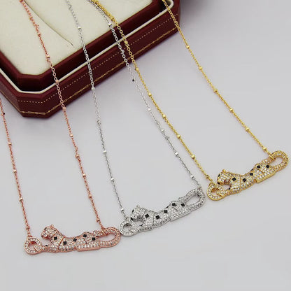[OrnoraJewelry]PANTHERE PAVED DIAMOND NECKLACE