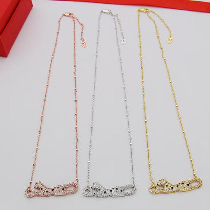 [OrnoraJewelry]PANTHERE PAVED DIAMOND NECKLACE