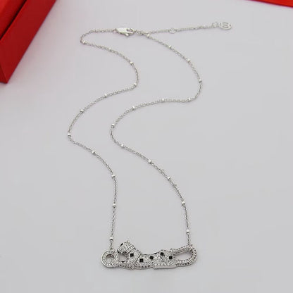 [OrnoraJewelry]PANTHERE PAVED DIAMOND NECKLACE