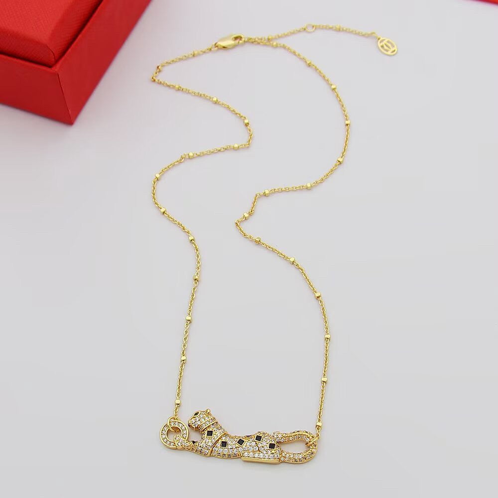 [OrnoraJewelry]PANTHERE PAVED DIAMOND NECKLACE