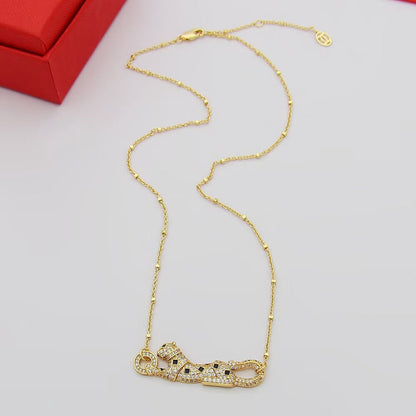 [OrnoraJewelry]PANTHERE PAVED DIAMOND NECKLACE
