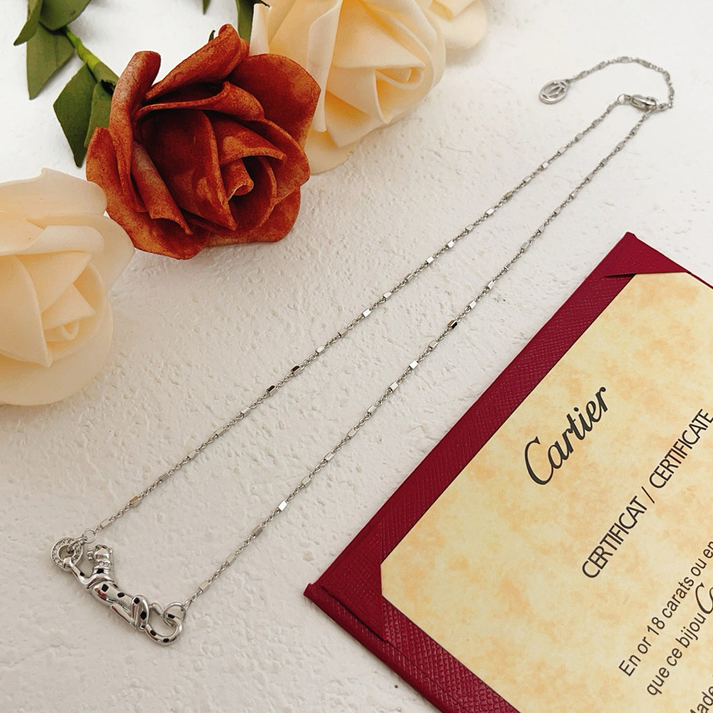 [OrnoraJewelry]PANTHERE FULL DIAMOND NECKLACE