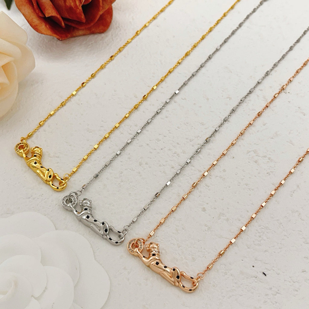 [OrnoraJewelry]PANTHERE FULL DIAMOND NECKLACE