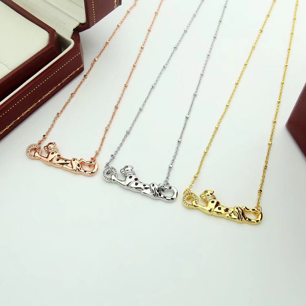 [OrnoraJewelry]PANTHERE FULL DIAMOND NECKLACE