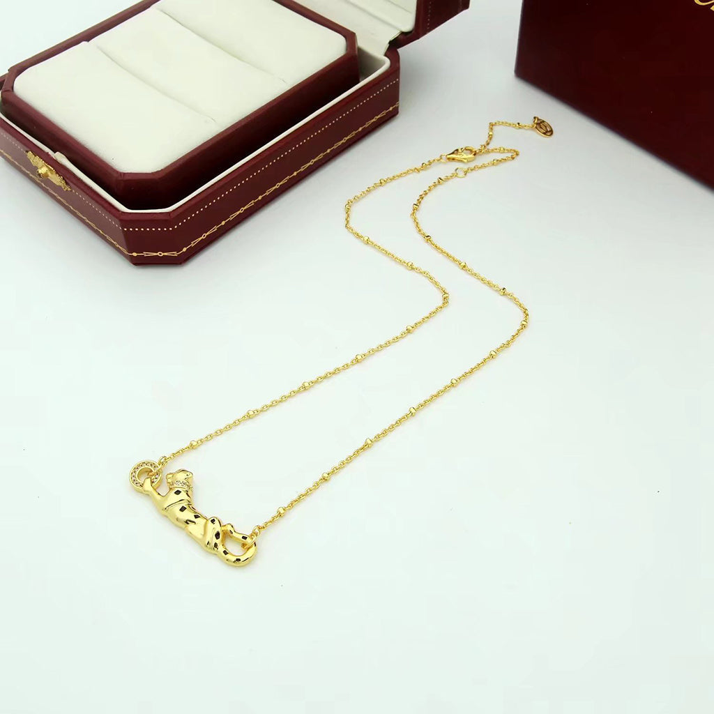[OrnoraJewelry]PANTHERE FULL DIAMOND NECKLACE