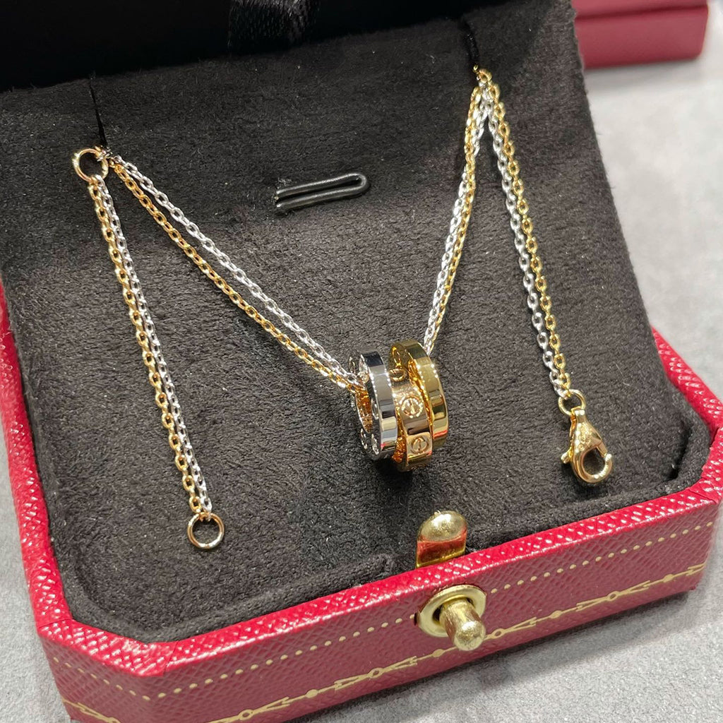 [OrnoraJewelry]LOVE 6 DIAMOND PENDANT NECKLACE