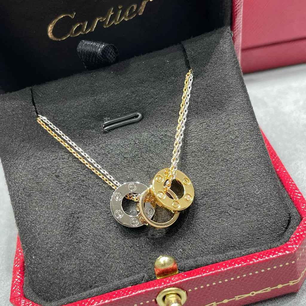 [OrnoraJewelry]LOVE 6 DIAMOND PENDANT NECKLACE