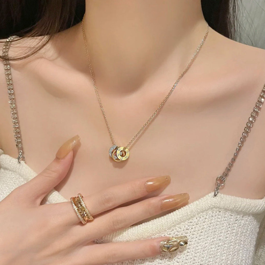 [OrnoraJewelry]LOVE 6 DIAMOND PENDANT NECKLACE