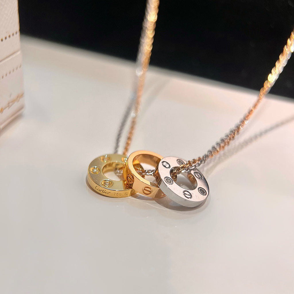 [OrnoraJewelry]LOVE 6 DIAMOND PENDANT NECKLACE