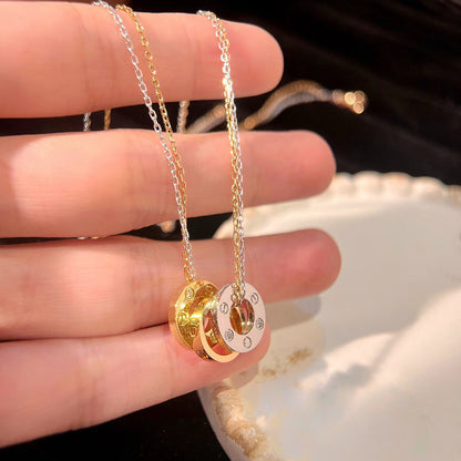 [OrnoraJewelry]LOVE 6 DIAMOND PENDANT NECKLACE