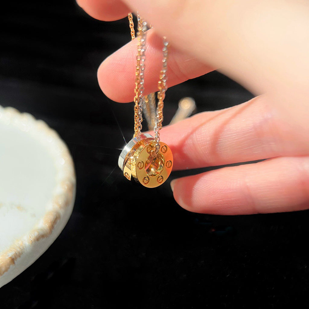 [OrnoraJewelry]LOVE 6 DIAMOND PENDANT NECKLACE