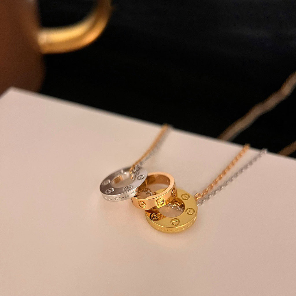 [OrnoraJewelry]LOVE 6 DIAMOND PENDANT NECKLACE