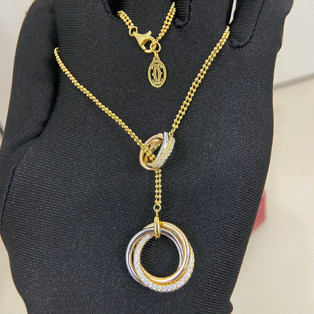 [OrnoraJewelry]TRINITY DIAMONDS NECKLACE
